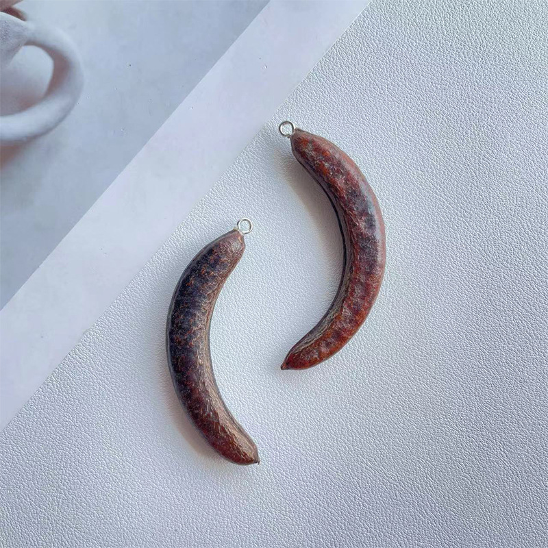 Handmade diy Fruit with Horn Nails, Natural Acorn Lotus Pod, Open Smile Plant Fruit, Creative Earrings, Bracelet Fruit