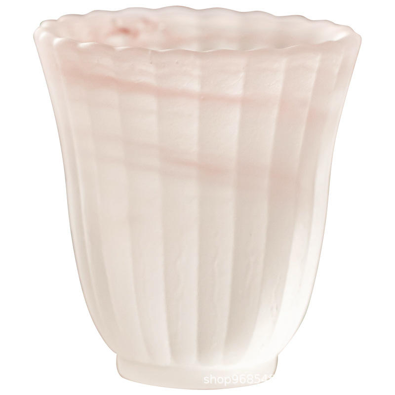 Ink Glazed Tea Cup Frosted Crystal Glass Master Cup Single Tasting Cup Kung Fu Tea Set Small Tea Cups for Drinking Tea