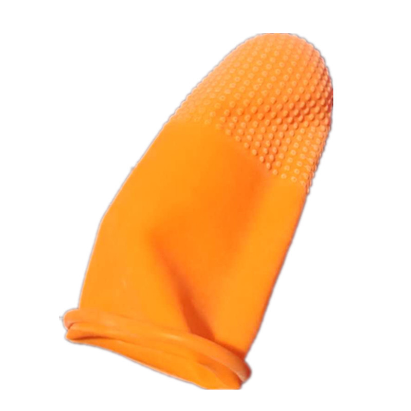 Free Shipping Disposable Finger Coat Yellow Latex Anti-static Dust-free Industrial Finger Coat Beauty Nail Wear-resistant Finger Coat