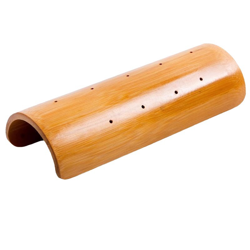 Natural Raw Bamboo Pillow, Cervical Spine Pillow, Helps Sleep, Relieves Neck and Lumbar Spine, Hard Bamboo Traction Pillow, Solid Wood U-Shaped Guide
