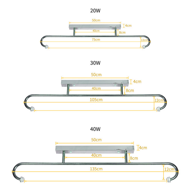 With box stainless steel elbow germicidal lamp 360 degree germicidal lamp food factory kindergarten ultraviolet disinfection lamp