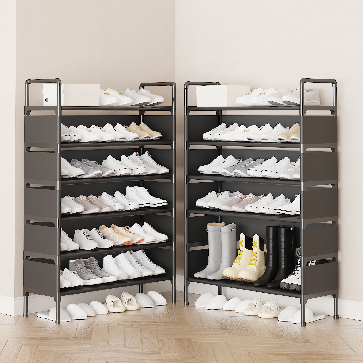 Cross-Border Dropshipping Armrests Simple Shoe Rack Shoe Cabinet Dormitory Home Door Shoe Rack Multi-Layer Assembly Storage Space Saving
