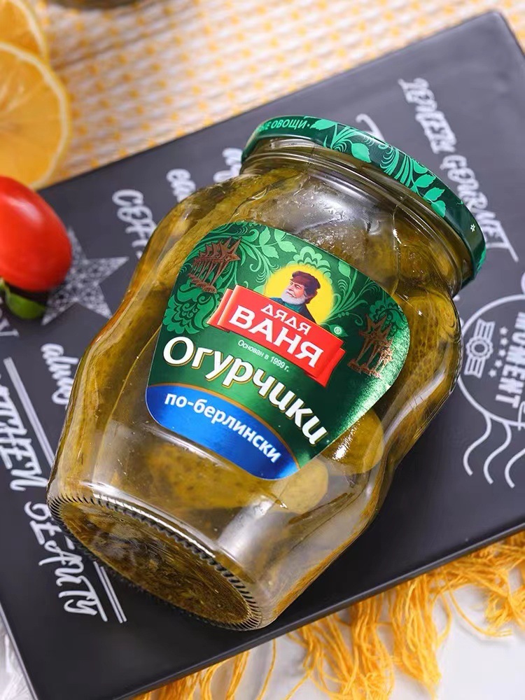 Russian original imported Vanya Daddy sour cucumber sour and cool 680g