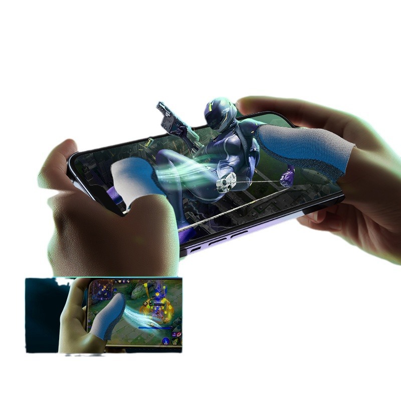 War Bear Game Finger Cover 24-pin Silver Fiber Hand Travel Finger Cover Game Gloves Ultra-thin Anti-sweat Walking Anti-slip E-sports Style