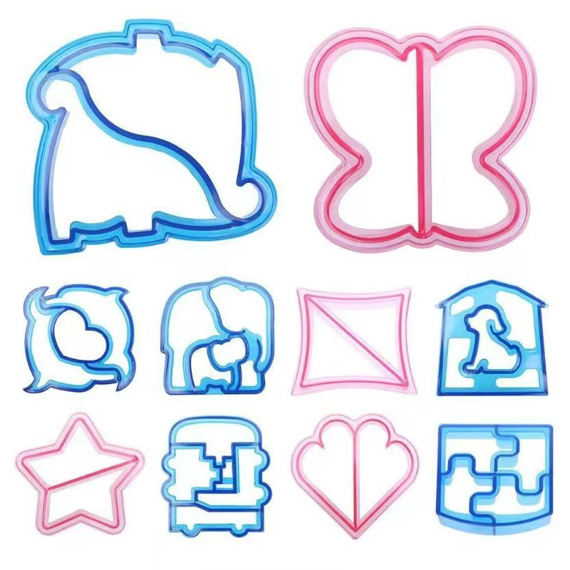 Five-pointed Star Bread Slicer Hollow Sandwich Mold Bread Cut Dinosaur Butterfly Plastic Biscuit Mold