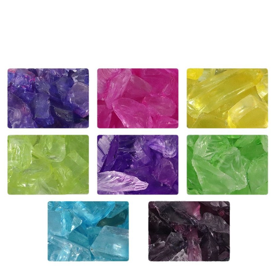 Fluorite Painted Glass DIY Epoxy Resin Bare Stone Material Citrine Gemstone Demagnetized Stone Decorative Glass Decoration Materials
