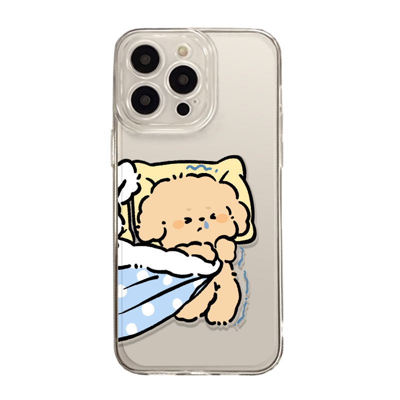 Cute Puppy Couple Suitable for Apple 15Promax Mobile Phone Case Iphone13 New Xiaomi 14 Grab Quilt Dog