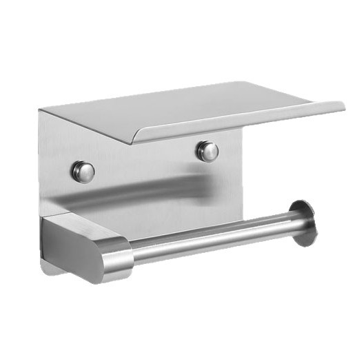 Cross-Border 304 Stainless Steel Paper Towel Holder Without Punching Bathroom Toilet Paper Holder Bathroom Wall Hanging Paper Roll Holder