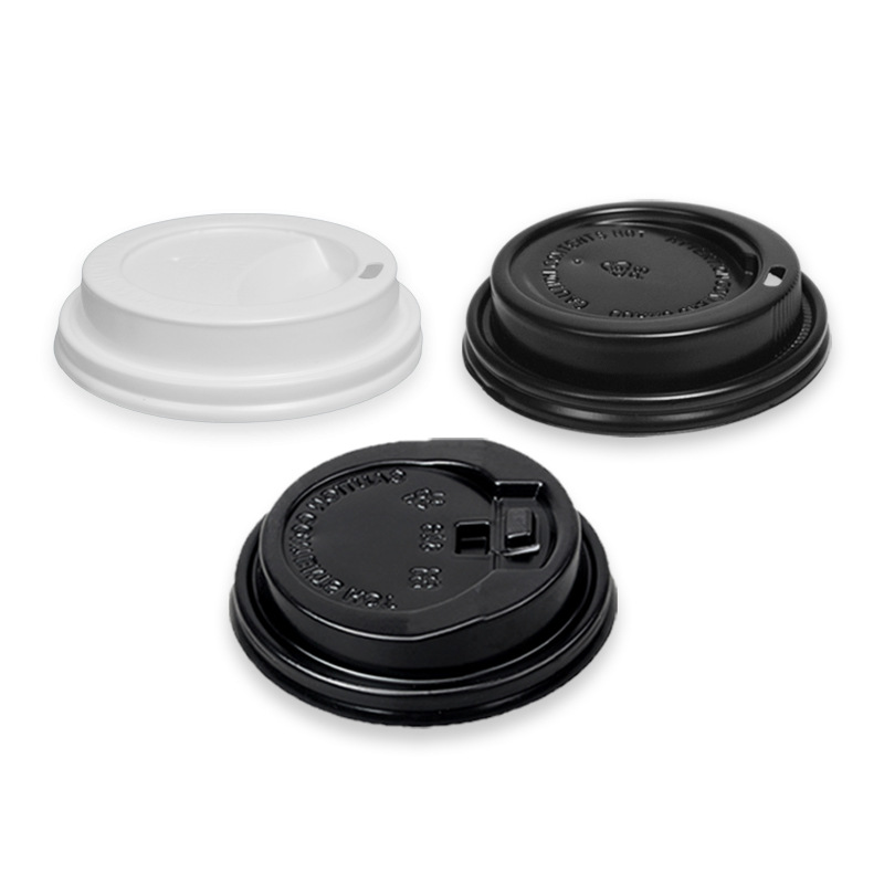 Renbo 62 caliber switch coffee cover PP flat mouth paper cup cover 80 caliber 90 caliber PS milk tea cover manufacturer pin