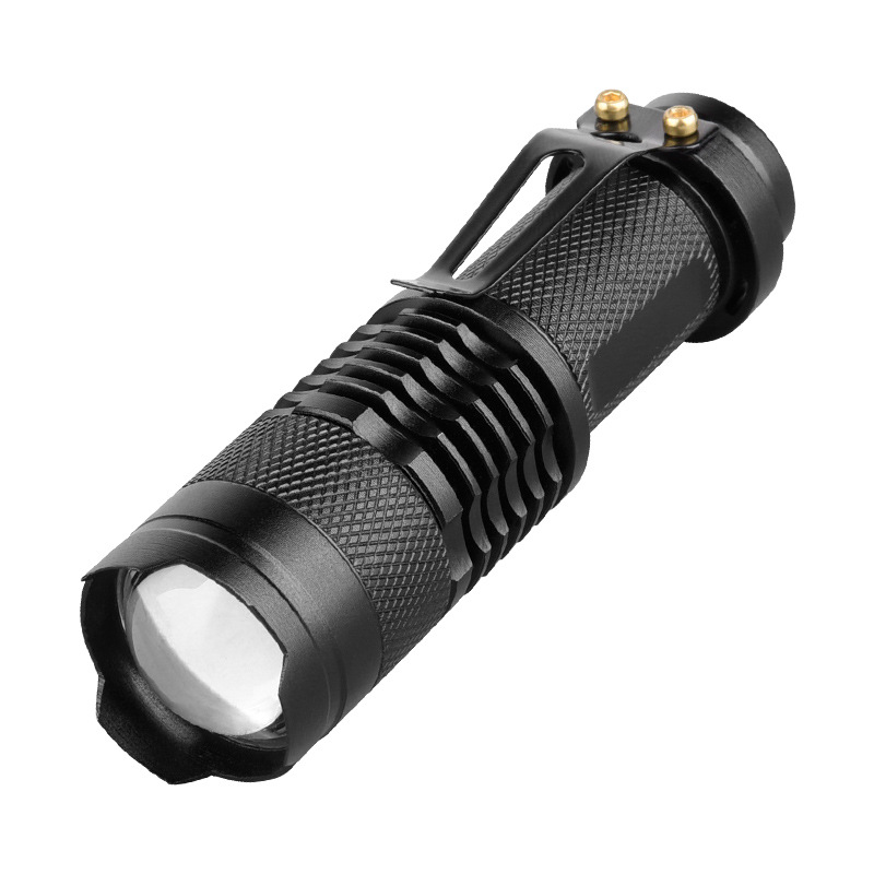 Outdoor Led Strong Light No. 5 Three-Speed Telescopic Lighting Aluminum Alloy Flashlight Sk68 Mini Flashlight Zoom Flashlight