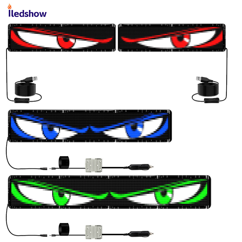 Led Flexible Soft Screen Shop Billboard Ultra-Thin Waterproof Modification-Free Car English Walking Word Led Full Color Soft Screen