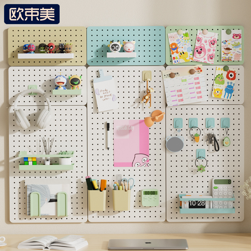 Perforated Board Decorative Accessories 30mm Kitchen Hanging Board No-Drill Small Hook Round Hole Desk Wall Storage Rack