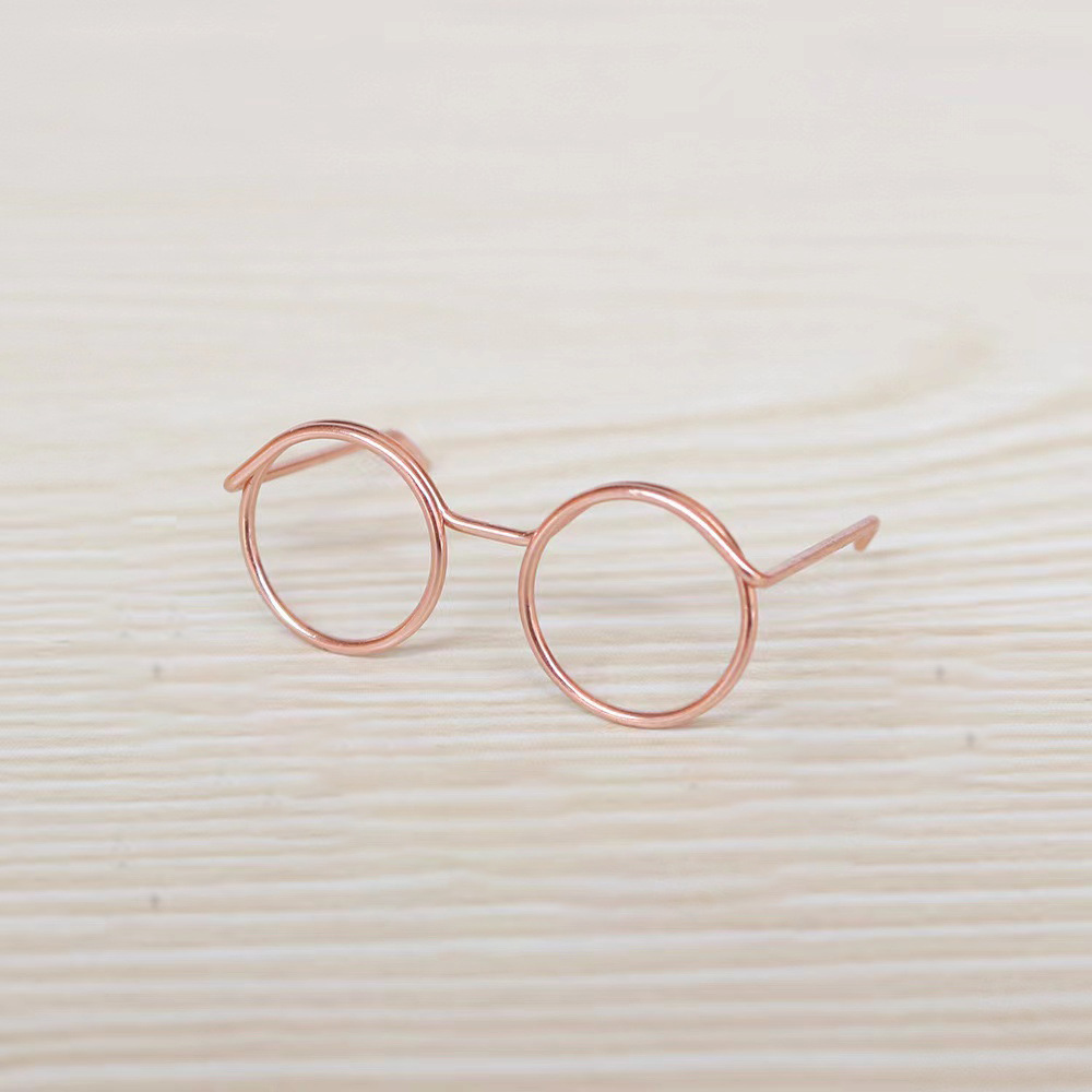 Crochet wool confused doll doll glasses handmade DIY doll photo mini props glasses frame single