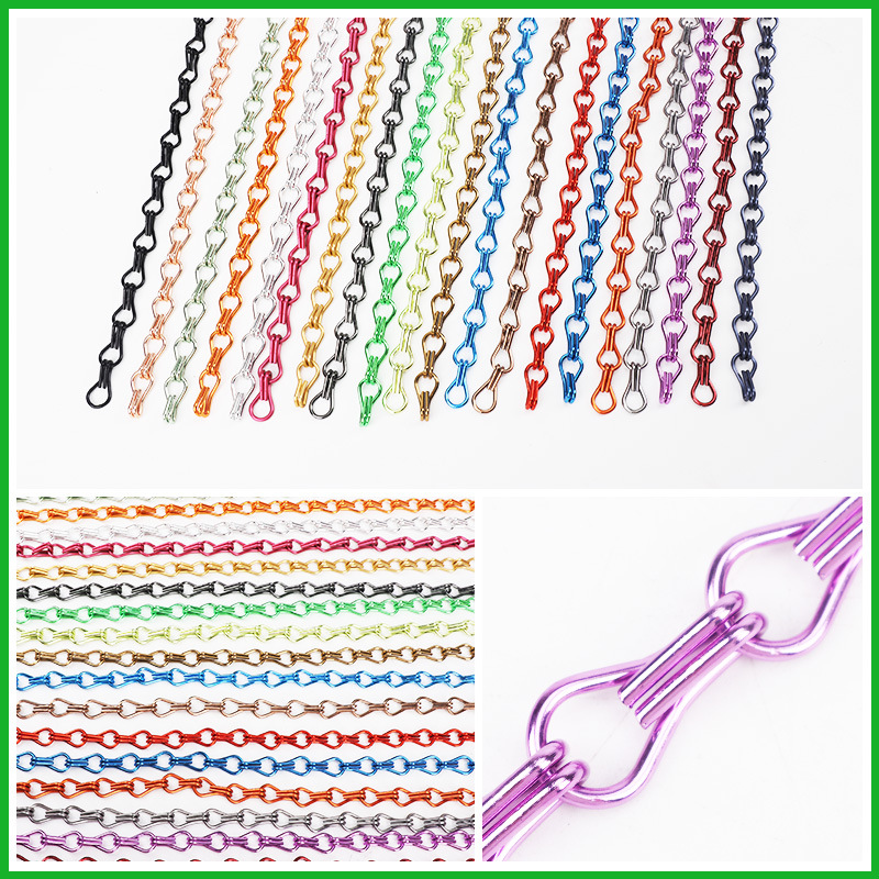 Ceiling Curtain Wall Partition Woven Metal Curtain Metal Double Hook Chain Door Head Aluminum Pattern Metal Curtain