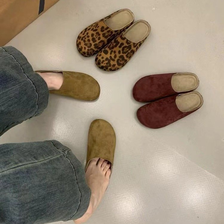 Men's and Women's Outer Wear Baotou Birkenstock Shoes for Women Spring & Fall 2025 Thick-Soled Slippers One-Leg Casual Birkenstock Slippers for Women