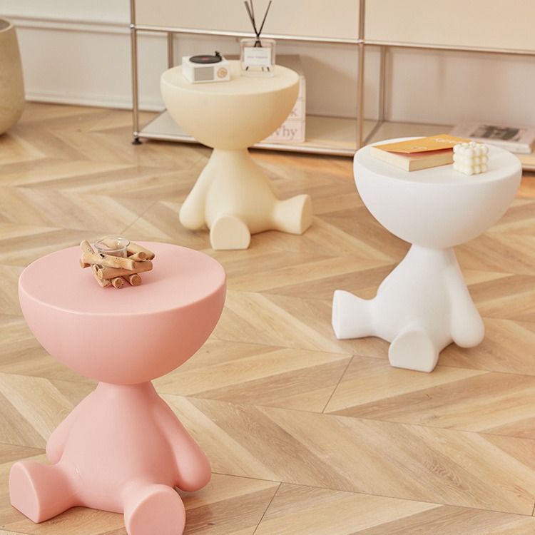 Small Flat-Top Coffee Table for Home Storage, Living Room Sofa Side Table, Small Bedroom Bedside Table, Small Round Table Corner Table