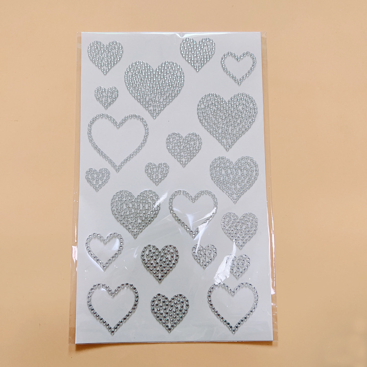 Кросс-бордерные корейские стильные алмазные наклейки серия драгоценных камней наклейки любви DIY алмазные наклейки аксессуары