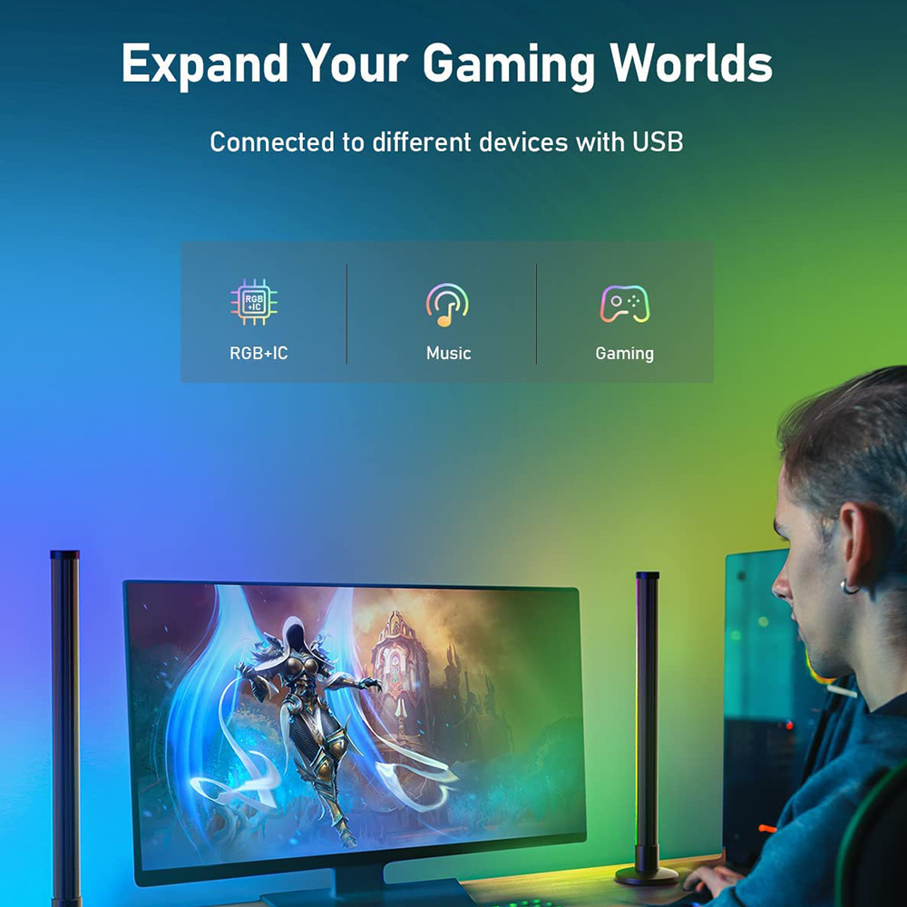 Music pickup lamp LED bluetooth atmosphere lamp graffiti desktop bedside lamp WIFI magic floor lamp