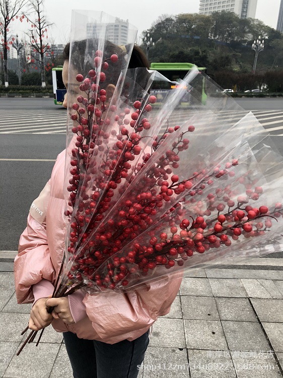 Материалы для новогоднего цветка, искусственный падуб, эвкалипт, удача, гинкго, золотой лист, новогодний декор, благословляющее ведро, украшения весеннего фестиваля