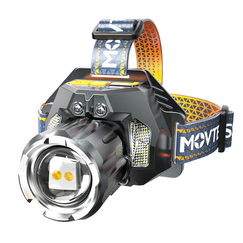 LED headlamp strong light charging outdoor night fishing long-range flashlight super bright head-mounted miner's lamp