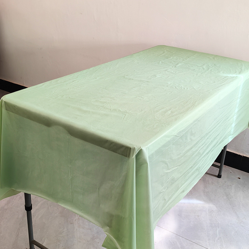 Factory supply disposable party tablecloth PE plastic cloth birthday dessert table solid color tablecloth 137*274cm