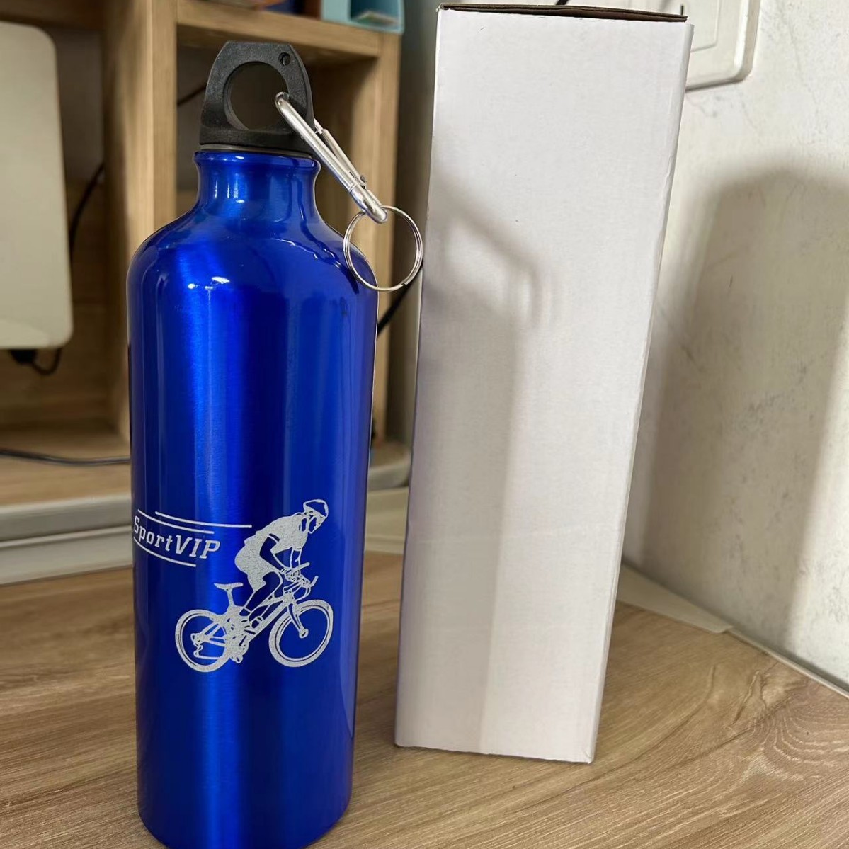 Aluminum kettle boxed direct supply single-layer aluminum Cycling Bicycle kettle sports kettle aluminum kettle can be customized LOGO