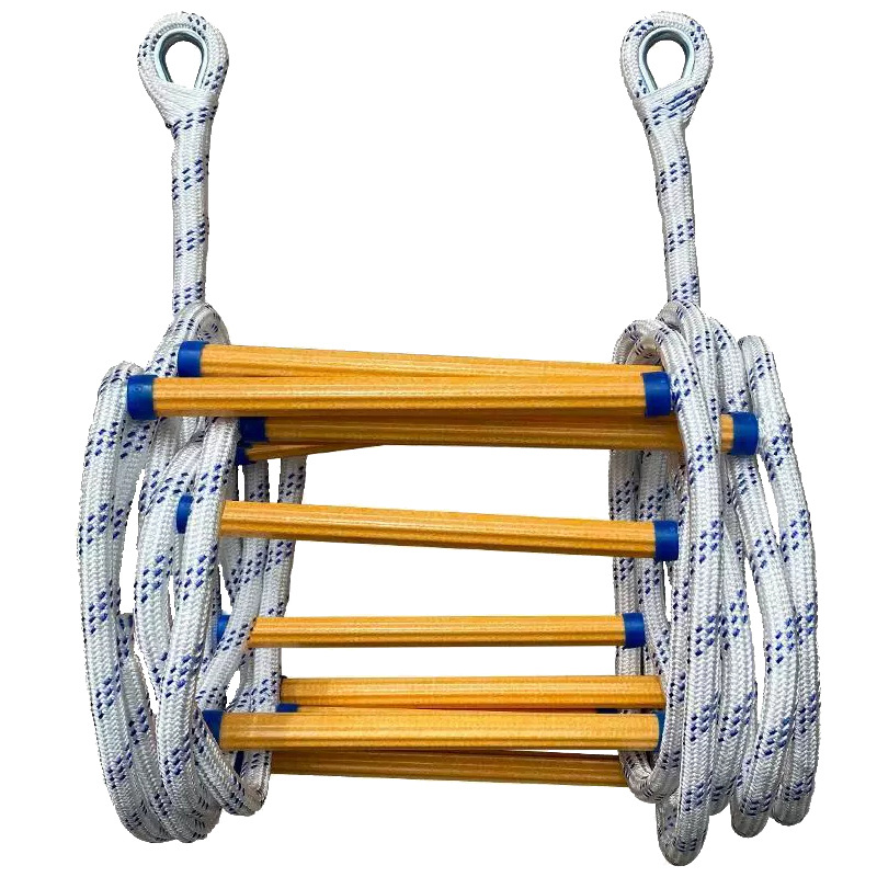 Resin rope ladder nylon polyester non-slip insulation fire ladder for fire training 10 m resin ladder