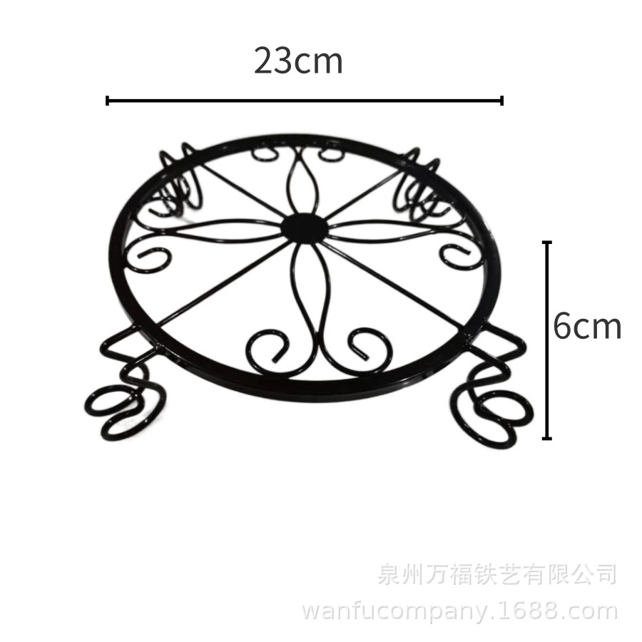 Iron small flower stand single-layer desktop simple floor-standing flower pot stand large flower stand balcony living room green radish pot