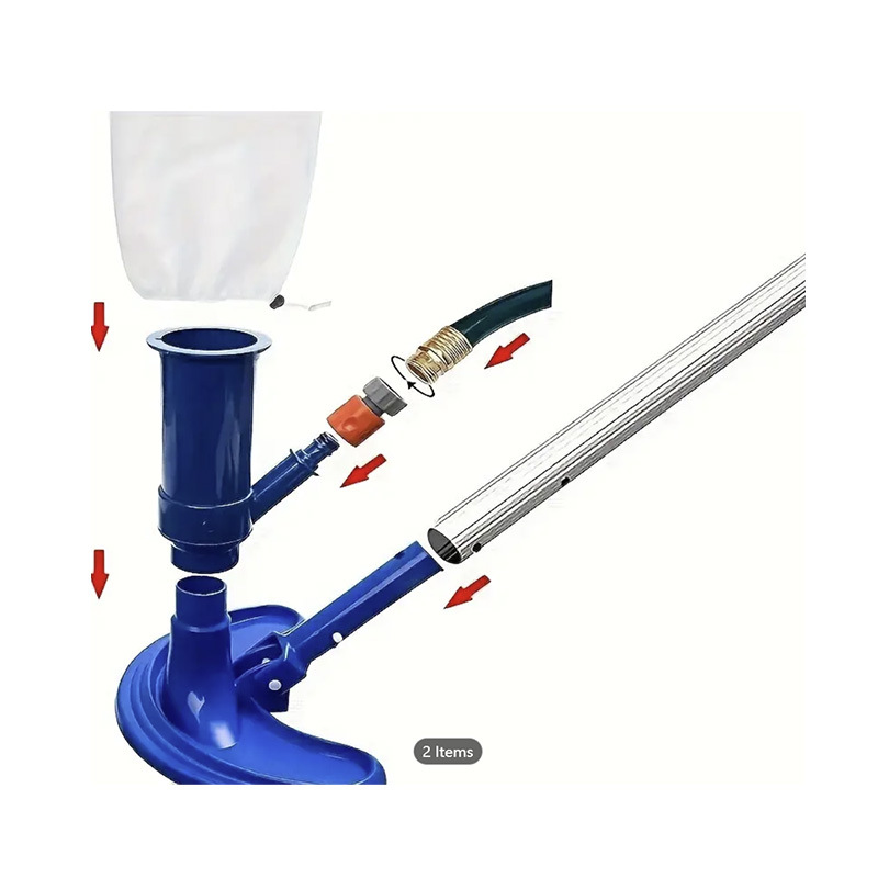 Swimming Pool Cleaning Supplies Set Half-Moon Brush Portable Vacuum Nozzle Traffic Spray Suction Pool Head Brush Sewage Suction Device