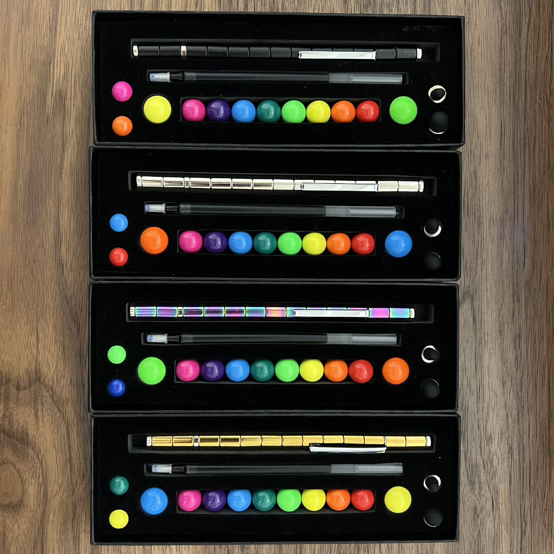 Variables Magnet Iron Pen Color Ball Magnetic Pen Magnetic Pole Decompression Toy Artifact Variables Pen Capacitor Gift Stationery Magnetic Pen