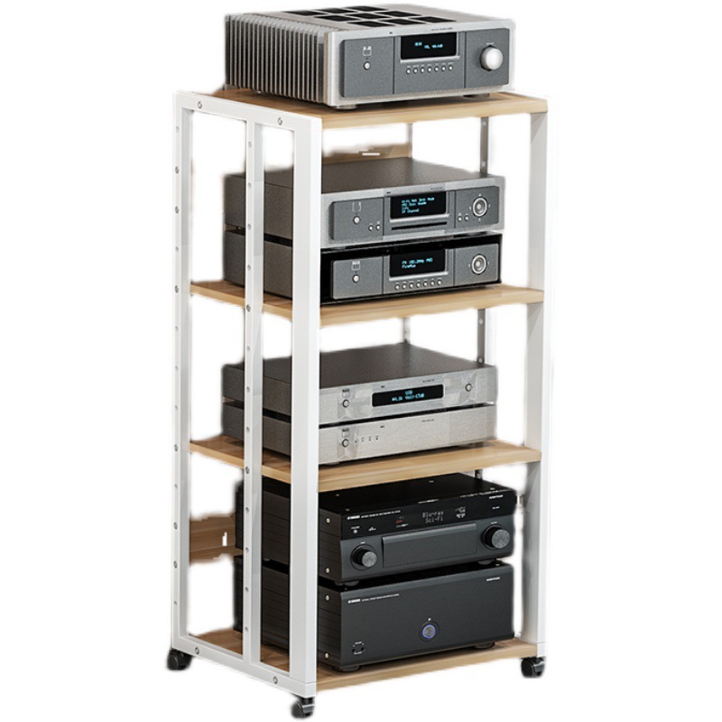 Amplifier Rack Multi-Layer Household Adjustable Spacing Mobile Amplifier Bracket Cabinet Speaker Audio Foot Stand