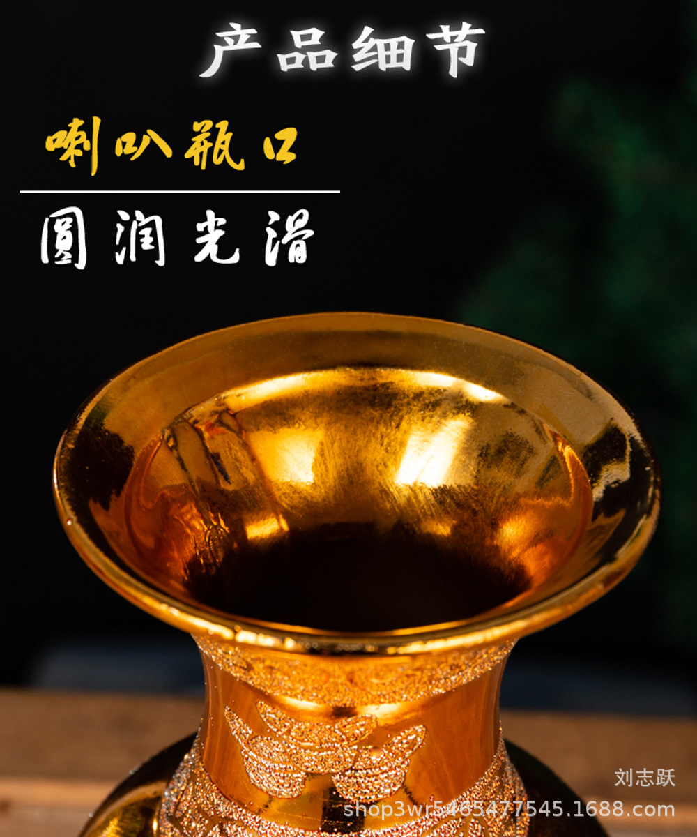 Ceramic Sands Buddha Vase Home Buddha Hall Buddha Front Vase Lucky Vase Lotus Vase Buddha Table Buddha Ceremony Vase