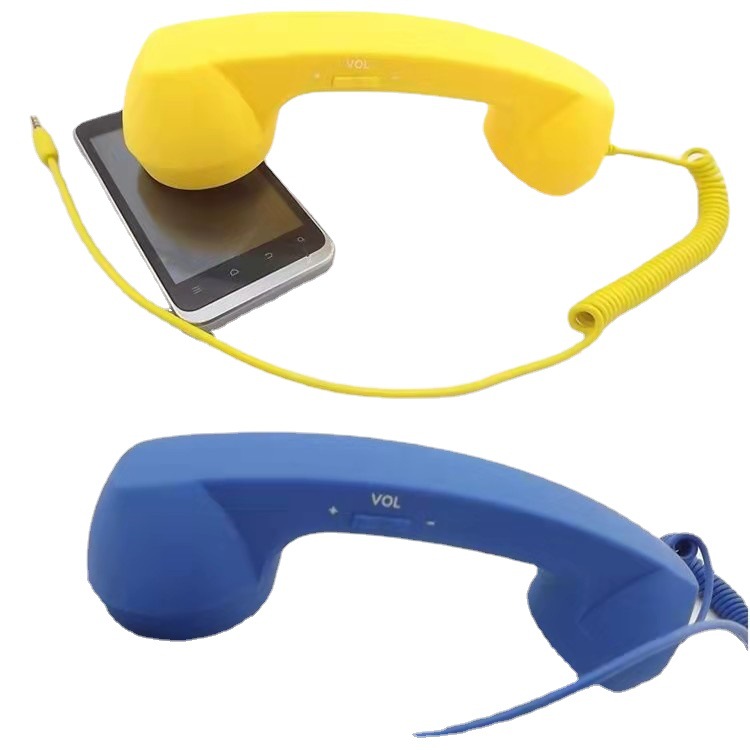 Manufacturers Wholesale Large Retro Earpiece Fashion External 3.5mm Mobile Phone Earpiece Large Spot 10 Color Microphone