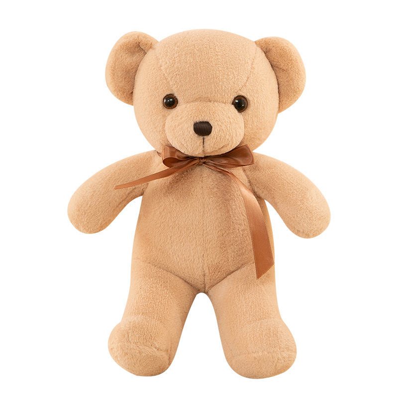 New Color Cross-Border Bear Doll Bow Tie Bear Plush Toy Candy Color Bear Children's Doll Birthday Gift Wholesale