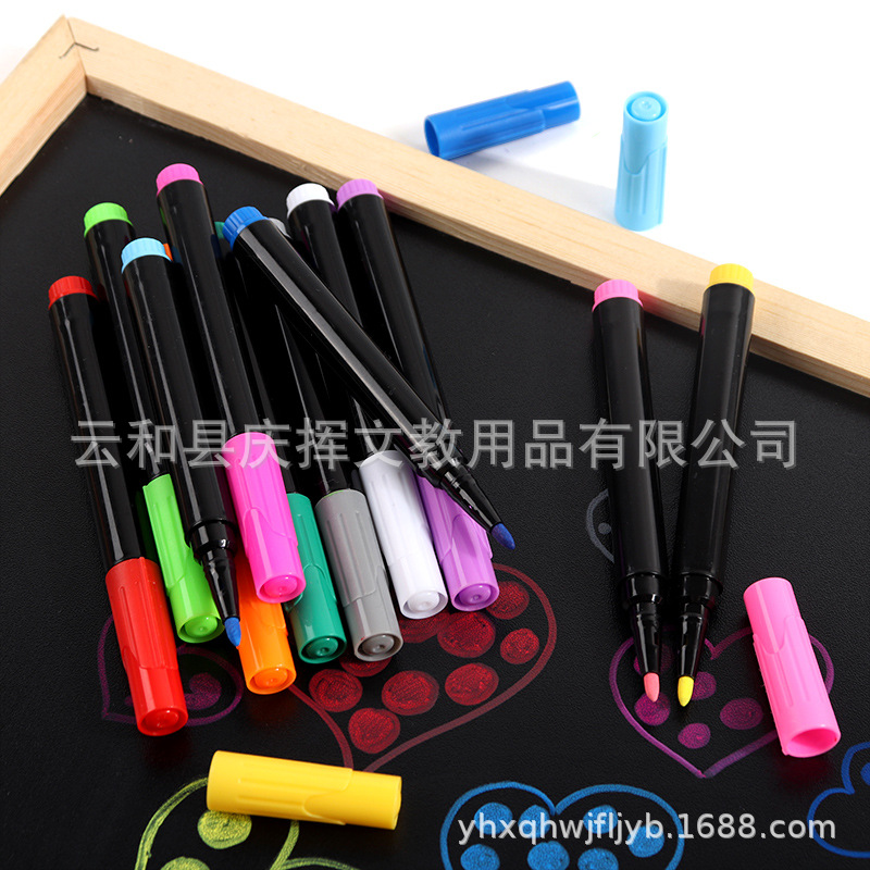 Водный мел акриловый для детей, мел для граффити, жидкий мел без пыли, флуоресцентный мел для световой доски