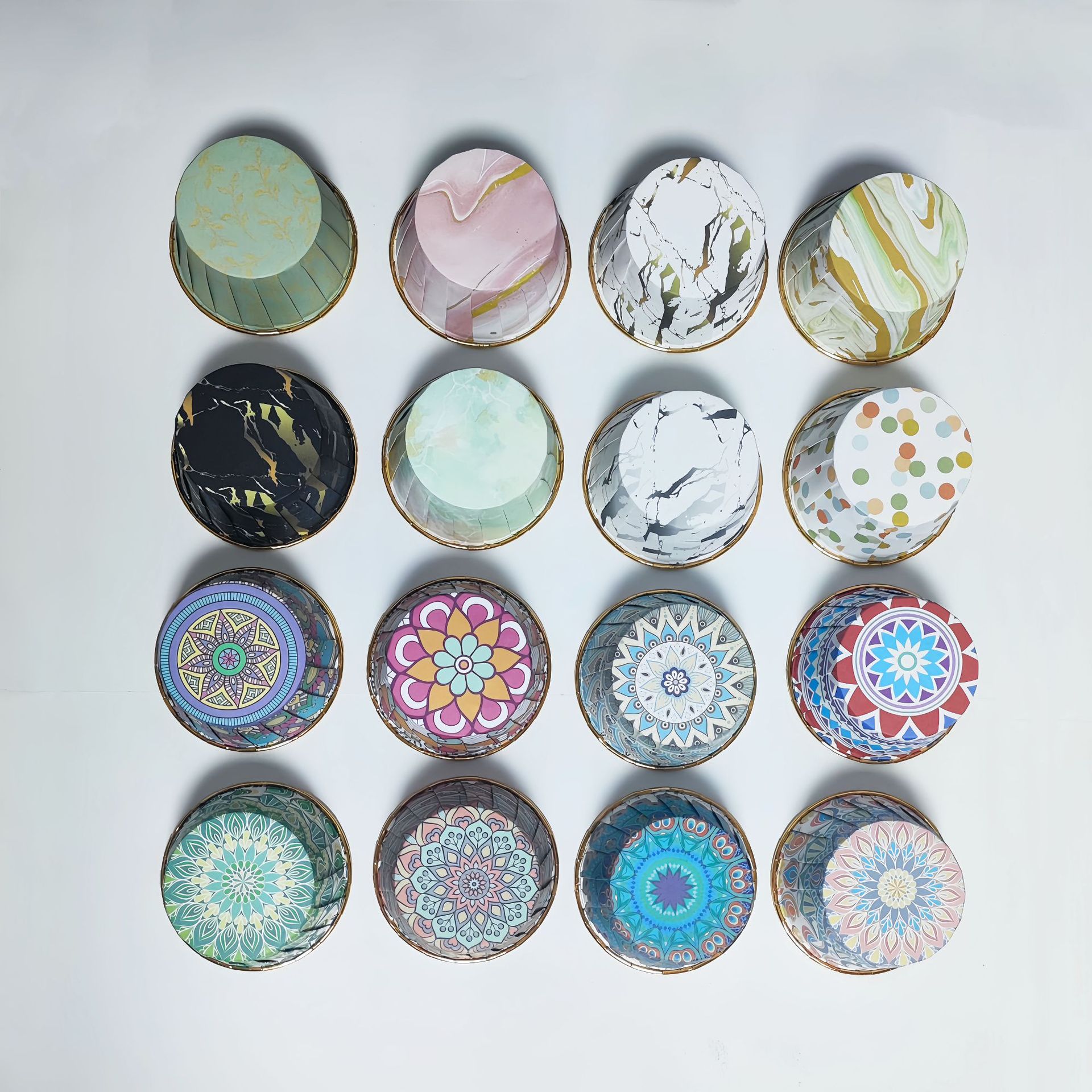 50 больших чашек с восточным узором, маслостойкие