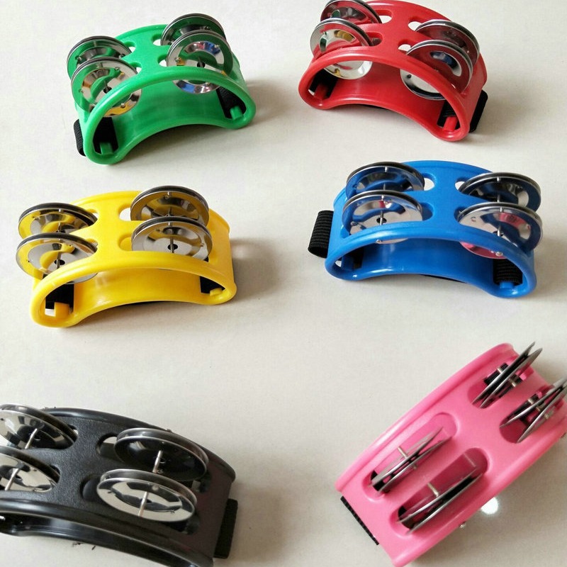 Supply African drum Cajon drum accompaniment instrument foot bell Orff percussion double row foot rattle