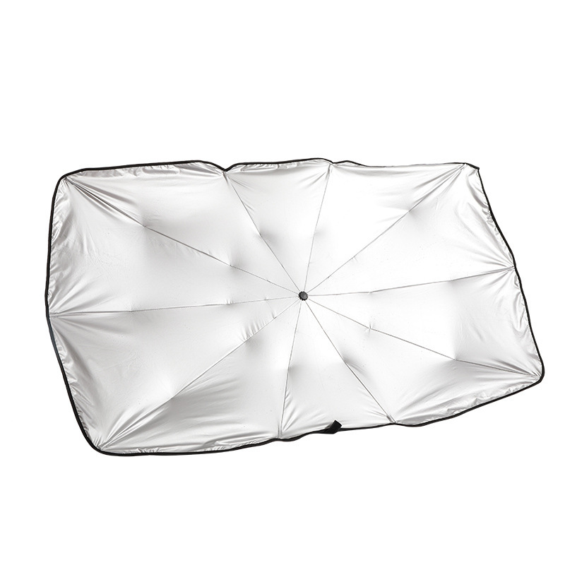 Car Sunshade Creative Inner Umbrella Car Windshield Sunshade Titanium Silver Telescopic Heat Insulation Sunshade Umbrella