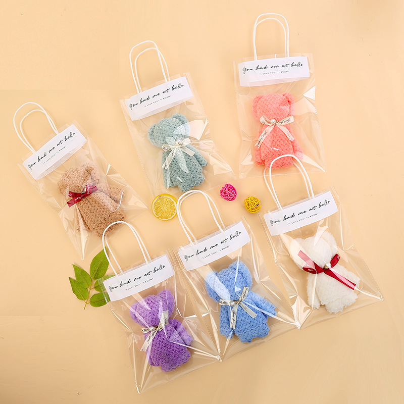 Coral fleece pineapple pearl bear towel hand gift small gift opening birthday gift wedding gift towel