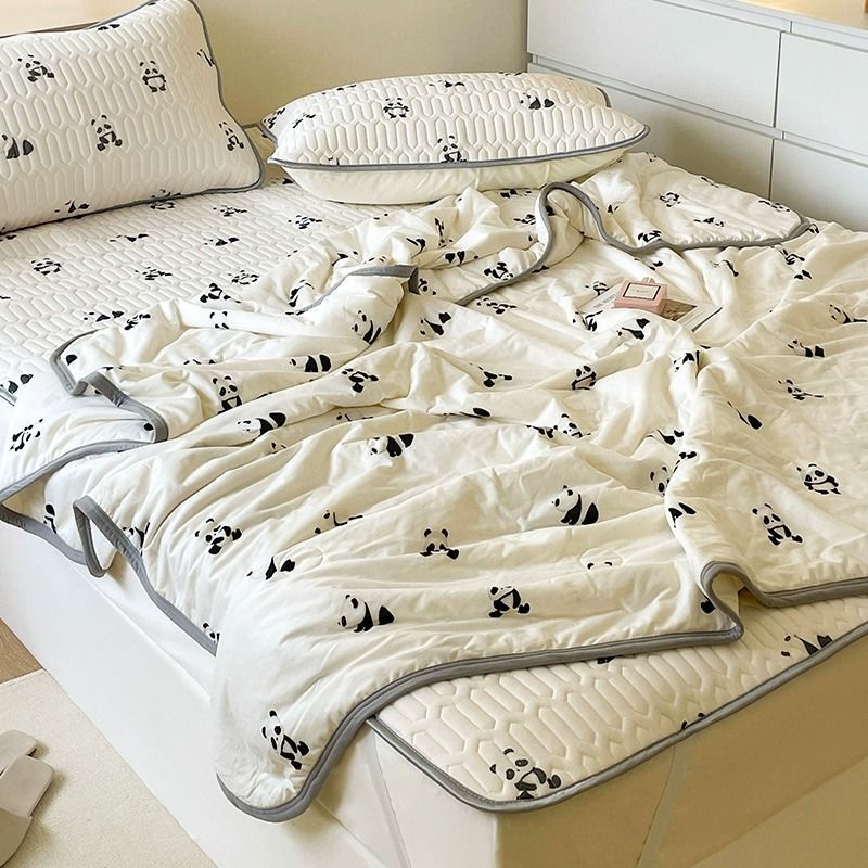 Мат класса A из латекса, летнее одеяло, четырехкомпонентный набор, машинная стирка, летний мат из льняного шелка, трехкомпонентный набор, мягкий мат для общежития