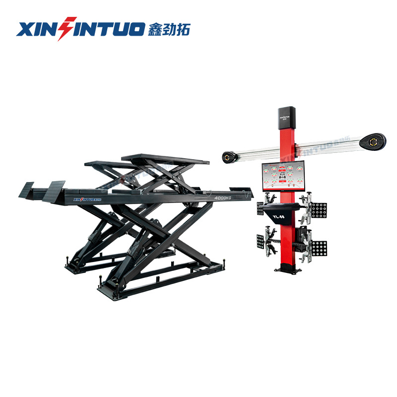 Jintuo car lifting platform, child and mother scissor type, large shear lifting machine, ground storage, large shear lift, four-wheel locator set