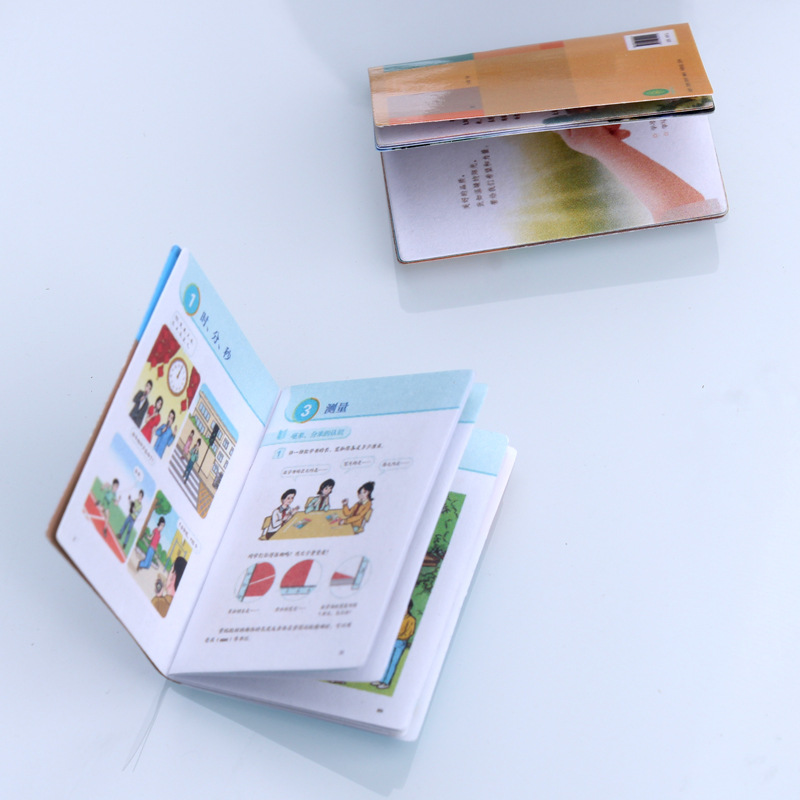 Simulation three-dimensional miniature mini primary school textbooks diy doll house learning scene ornaments stationery books