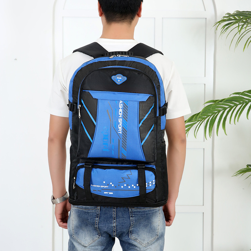 [Scalable] large capacity backpack wear-resistant sports outdoor travel bag men's and women's mountaineering bag luggage backpack