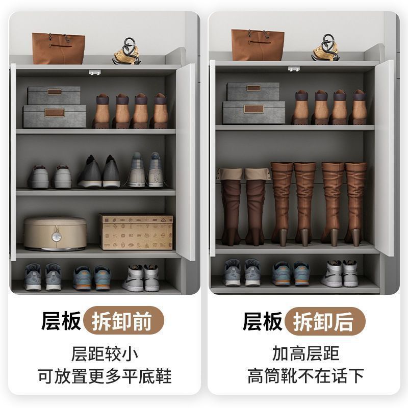 Shoe Rack Home Doorway Shoe Cabinet Large Capacity Entrance Cabinet Simple Storage Artifact Space-saving Dustproof Multi-layer Shoe Cabinet