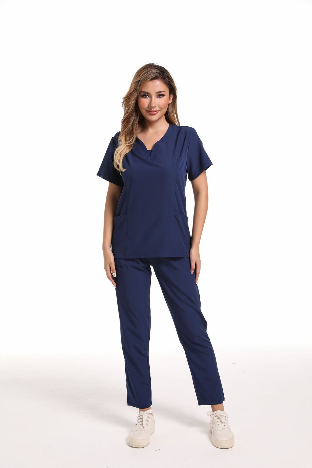 Solid color quick-drying hand washing clothes nursing work clothes beauty salon nurse hand washing clothes suit