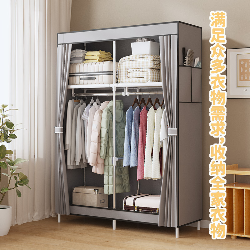 Multifunctional Dustproof Non-woven Wardrobe Home Bedroom Simple Clothes Cabinet Assembly SHEIN/TEMU Domestic Daifa