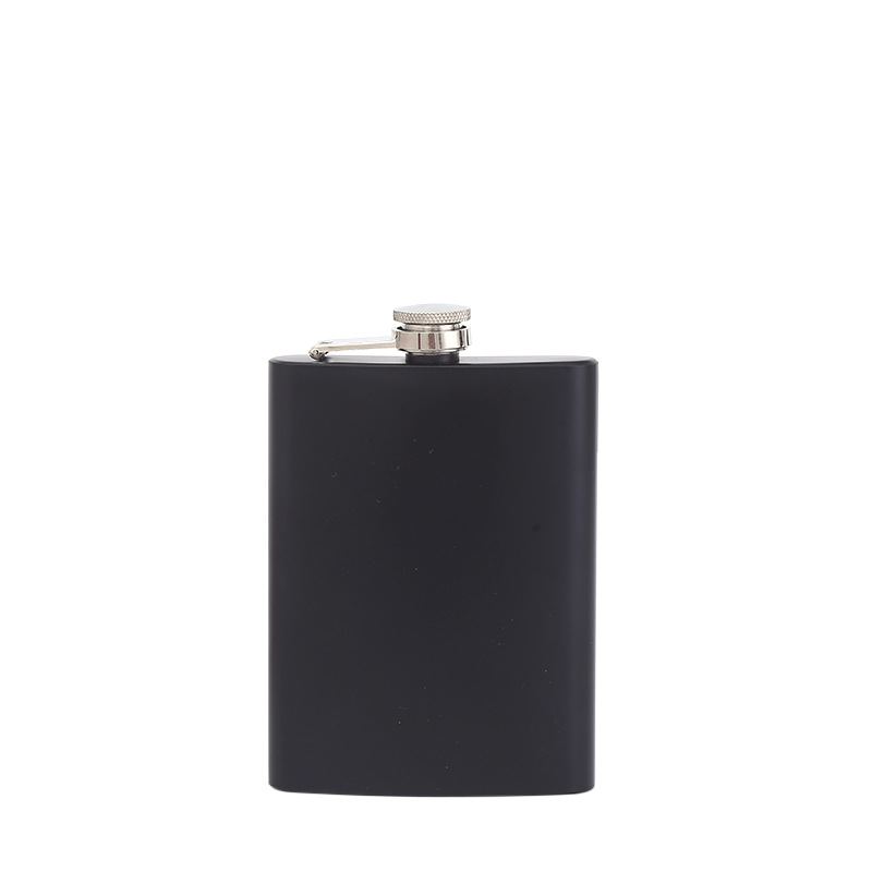 Adjustable color 8oz black matte stainless steel wine pot wholesale 6oz7oz portable outdoor flat wine pot White wine pot