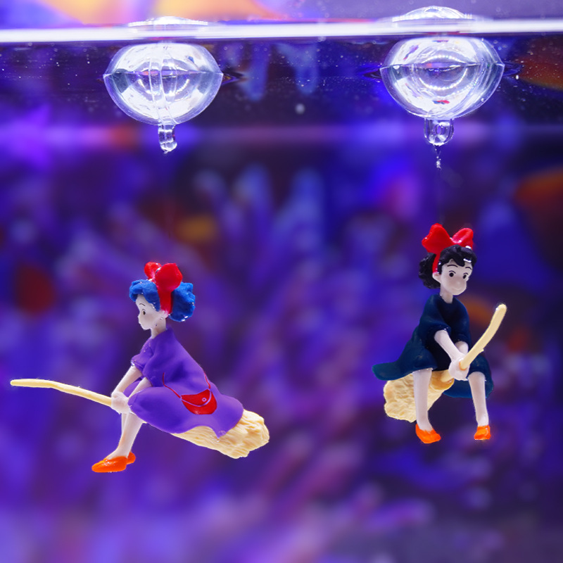 Little Red Book Aquarium Landscaping Decoration Little Witch Aqua Diver Fairy Ball Character Hayao Miyazaki Purple Magic