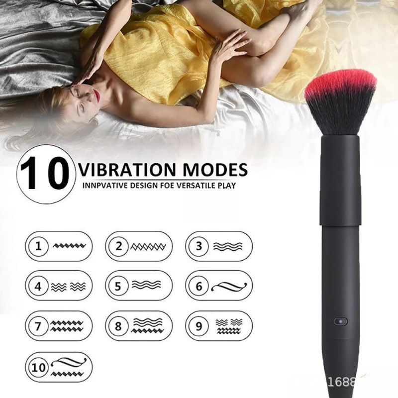 Makeup Brush, Massage, Climax Insertion, Vibrator, Female Toy, Strong Shock Masturbation Device, Electric Masturbation Stick, Sex Toy