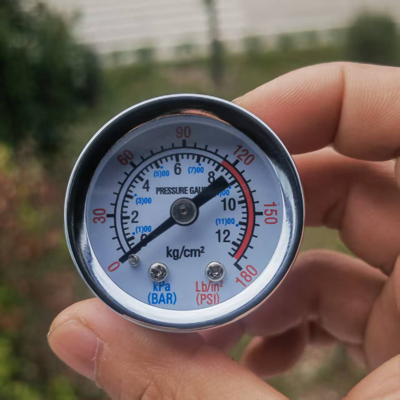 Y40 High-Precision Pressure Gauge Air Compressor Instrument Chrome-Plated Axial Pressure Gauge Pneumatic Tool 12kg